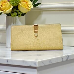 Vintage Gucci Long Bifold Continental Wallet IN yellow